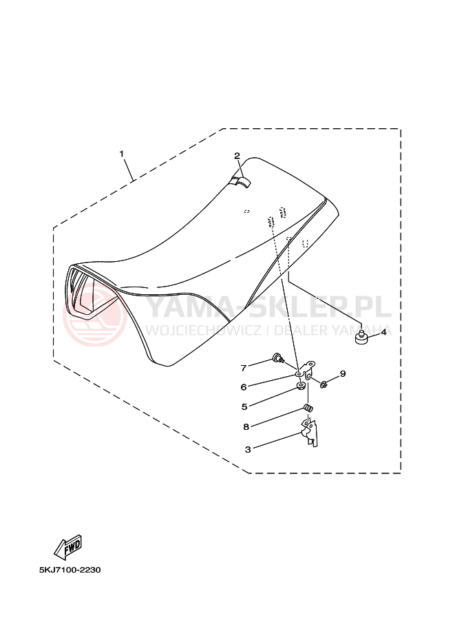 Schemat "siedzenie" do Yamaha BLASTER