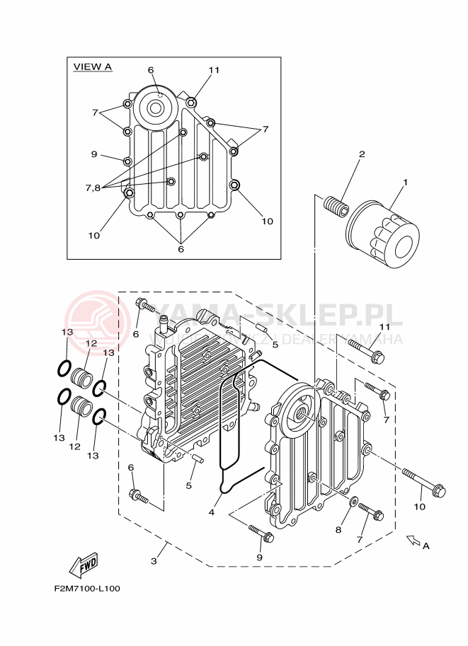 Schemat "Chłodnica oleju" do Yamaha FX HO