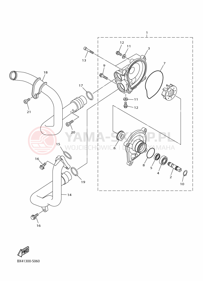 Schemat "Pompa wody" do Yamaha YZF-R1M