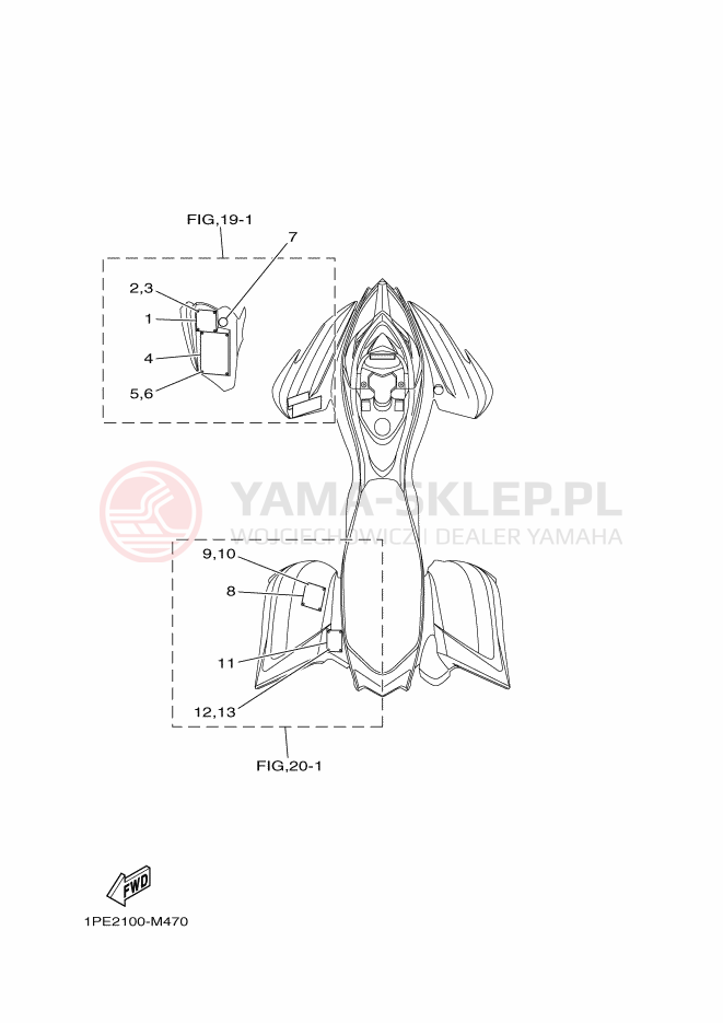 Schemat "naklejki" do Yamaha YFM700RSE