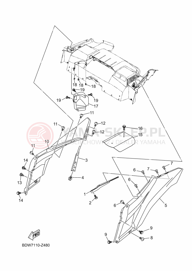 Schemat "Stelaż 3" do Yamaha YXZ1000R SS