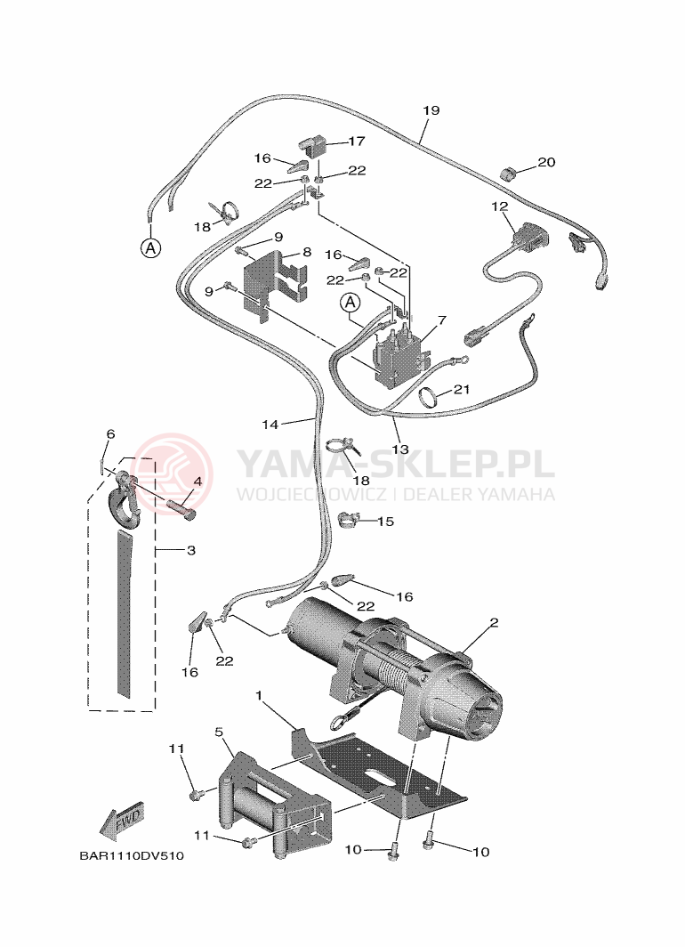 Schemat "Wyciągarka" do Yamaha WOLVERINE X2 850 SE