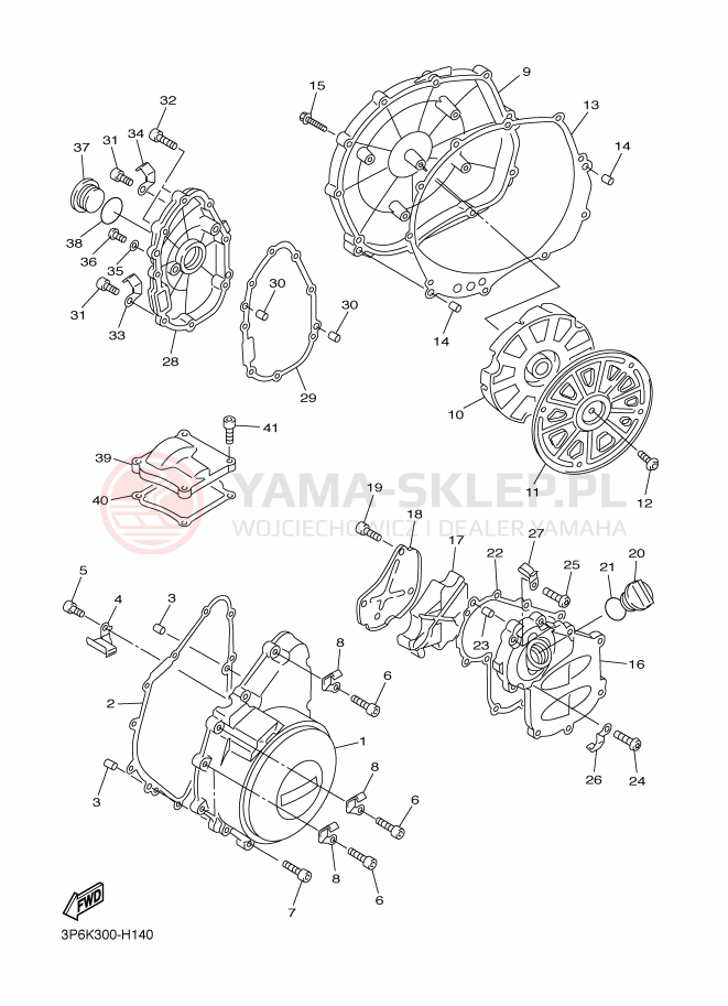 Schemat "Pokrywa silnika" do Yamaha FJR1300A