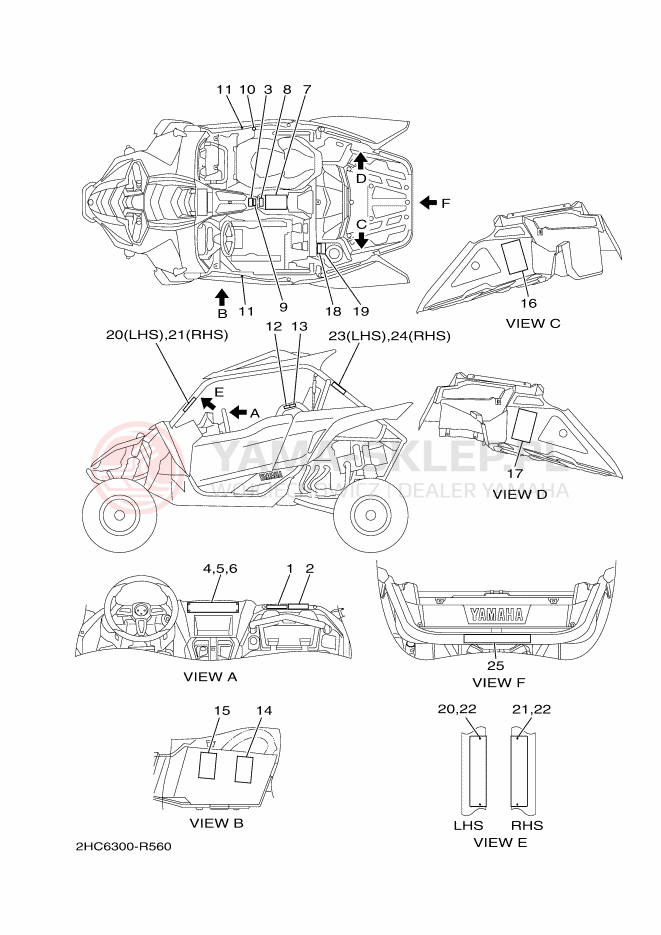 Schemat "naklejki" do Yamaha YXZ1000R