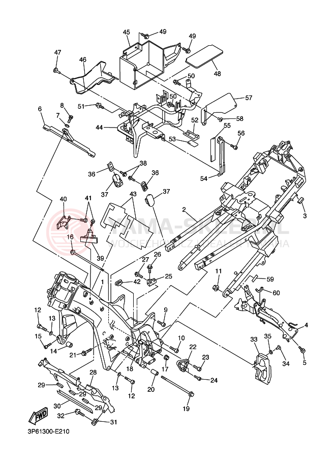 Schemat "rama" do Yamaha FJR1300A