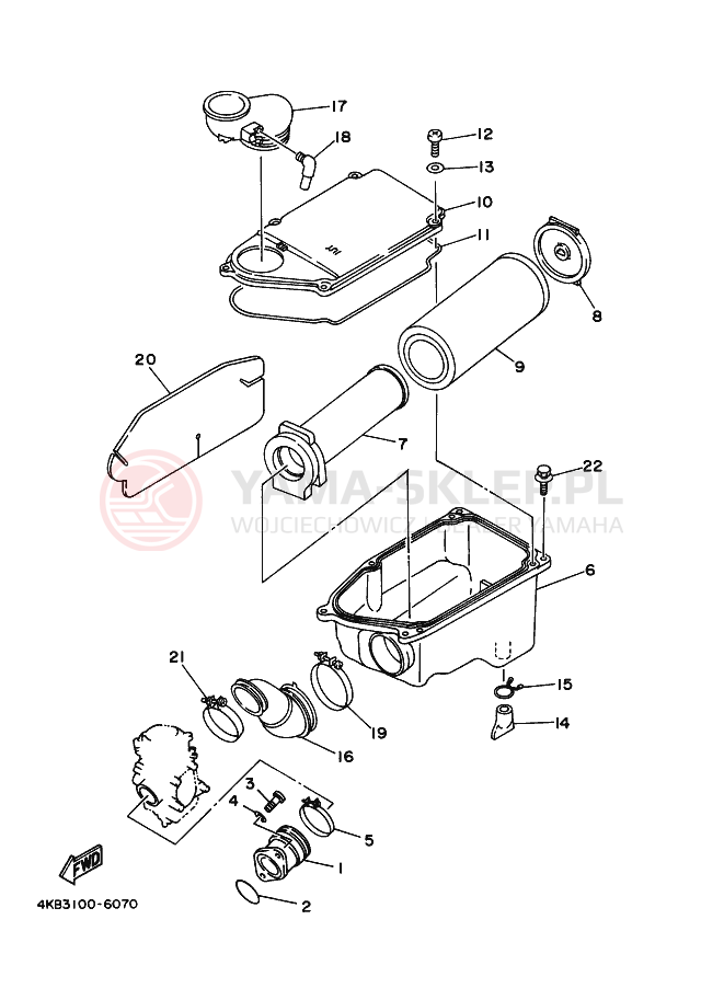 Schemat "Wtrysk paliwa" do Yamaha WOLVERINE 350