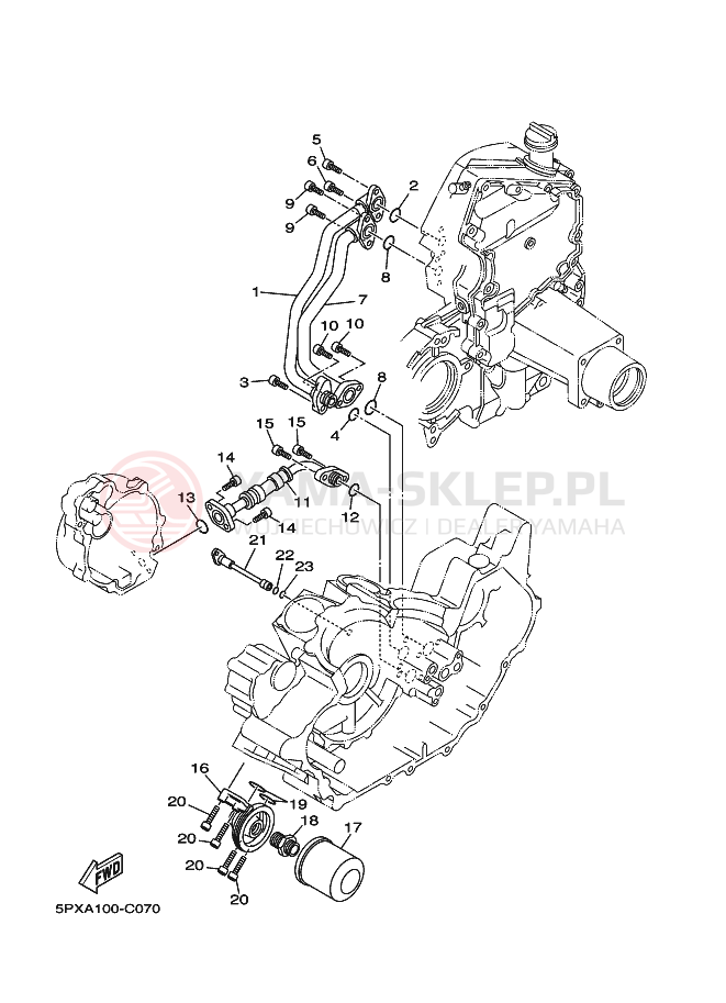 Schemat "Filtr oleju" do Yamaha XV1700PC XV17PCT ROADSTAR WARRIOR MIDNIGHT