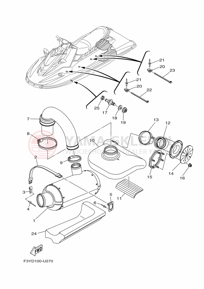 Schemat "wydech" do Yamaha EXR