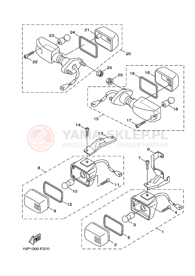 Schemat "kierunkowskazy" do Yamaha BOOSTER X