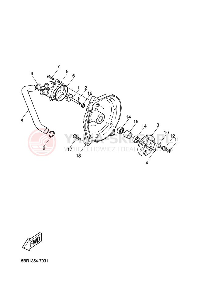 Schemat "Pompa wody" do Yamaha YQ50L