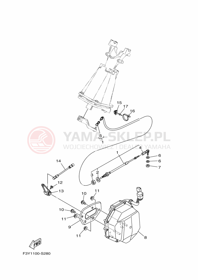 Schemat "Układ chlodzenia" do Yamaha EX DELUXE