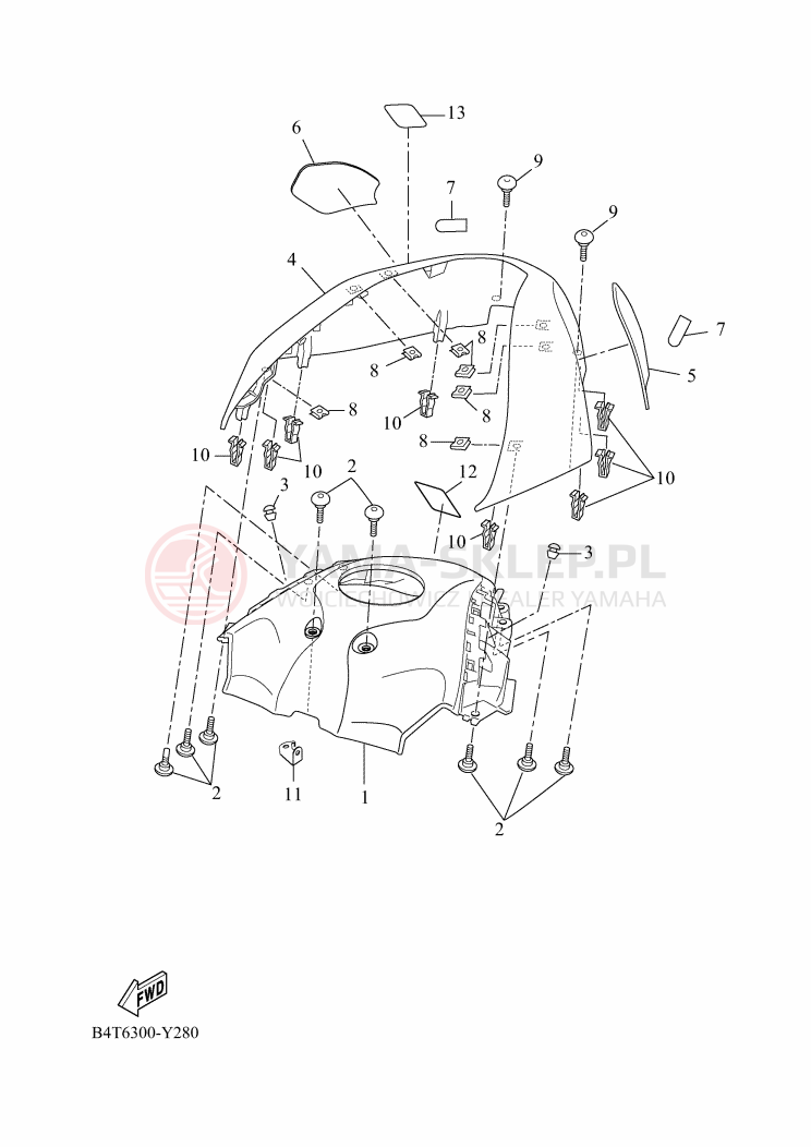 Schemat "zbiornik paliwa" do Yamaha TRACER 7 GT 35KW