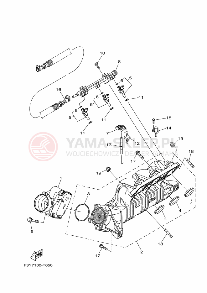 Schemat "Wtrysk paliwa" do Yamaha EX SPORT