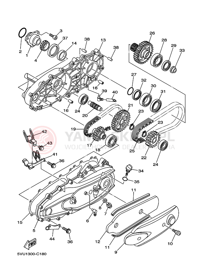 Schemat "przekładnia" do Yamaha TMAX
