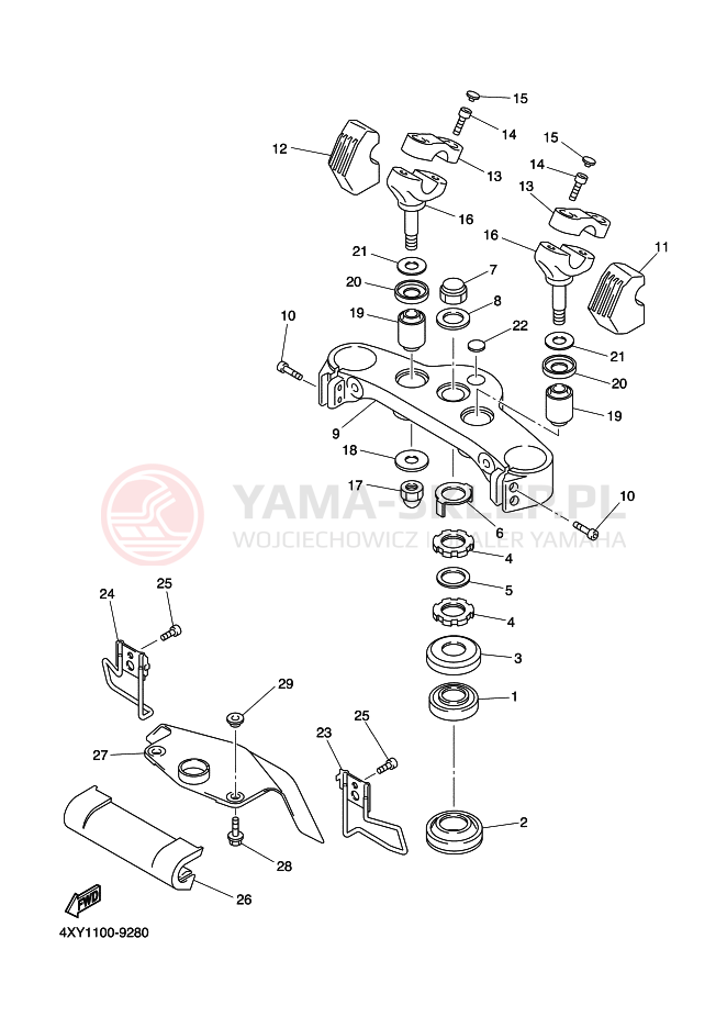 Schemat "Półki zawieszenia" do Yamaha XVZ13TF ROYALSTAR VENTURE