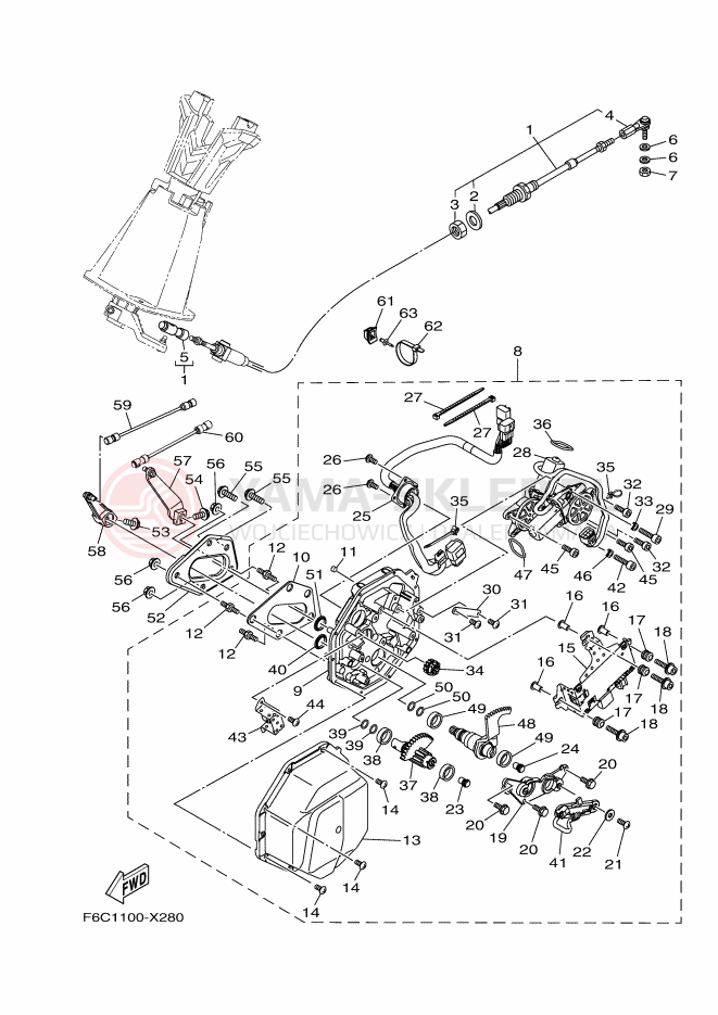 Schemat "Układ chlodzenia" do Yamaha JB1050-X