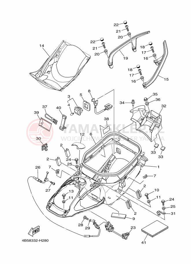 Schemat "SIEDZENIE 2" do Yamaha TMAX
