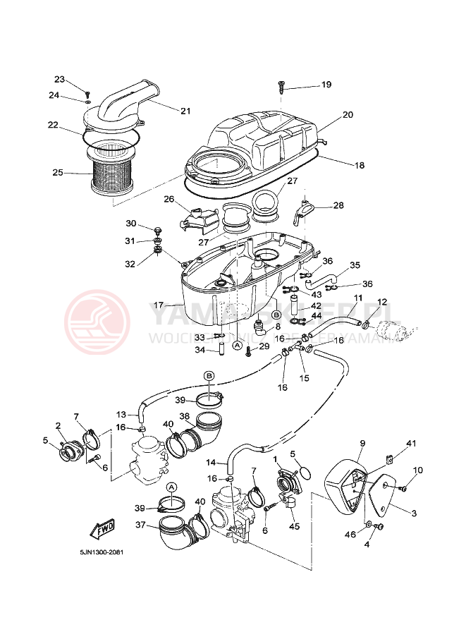 Schemat "Wtrysk paliwa" do Yamaha BT1100