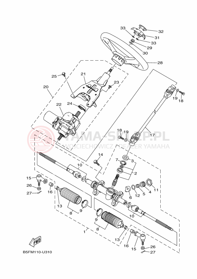 Schemat "Półki zawieszenia" do Yamaha VIKING EPS