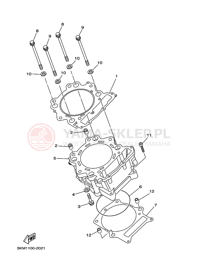 Schemat "cylinder" do Yamaha GRIZZLY