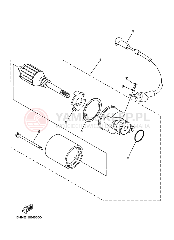 Schemat "rozrusznik" do Yamaha TT-R90E