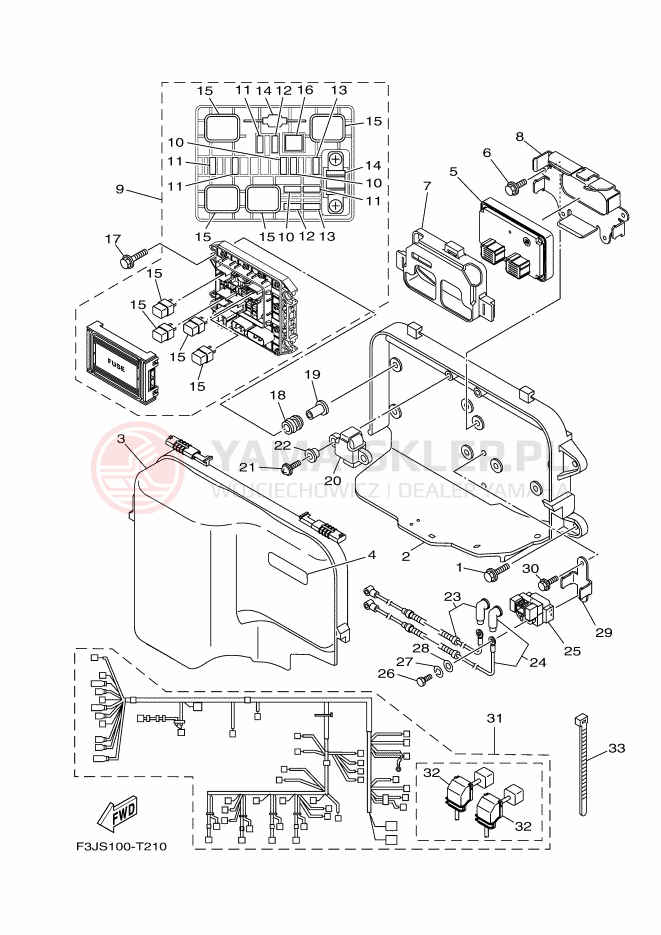 Schemat "układ elektryczny" do Yamaha FX CRUISER SVHO