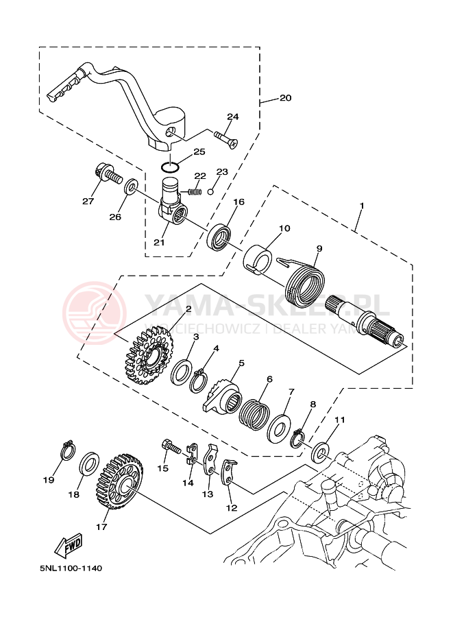 Schemat "rozrusznik" do Yamaha YZ250F