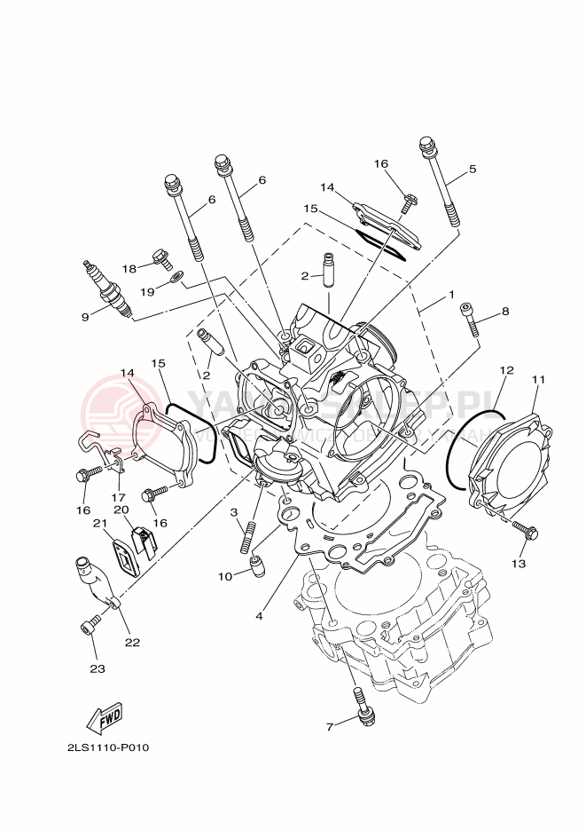 Schemat "głowica" do Yamaha YFM700R