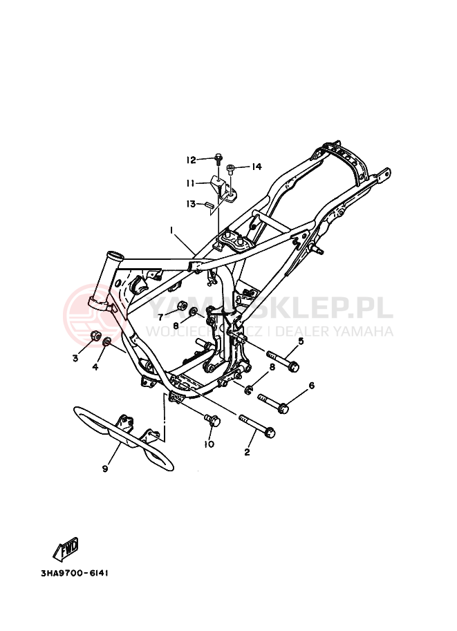 Schemat "rama" do Yamaha AG100F