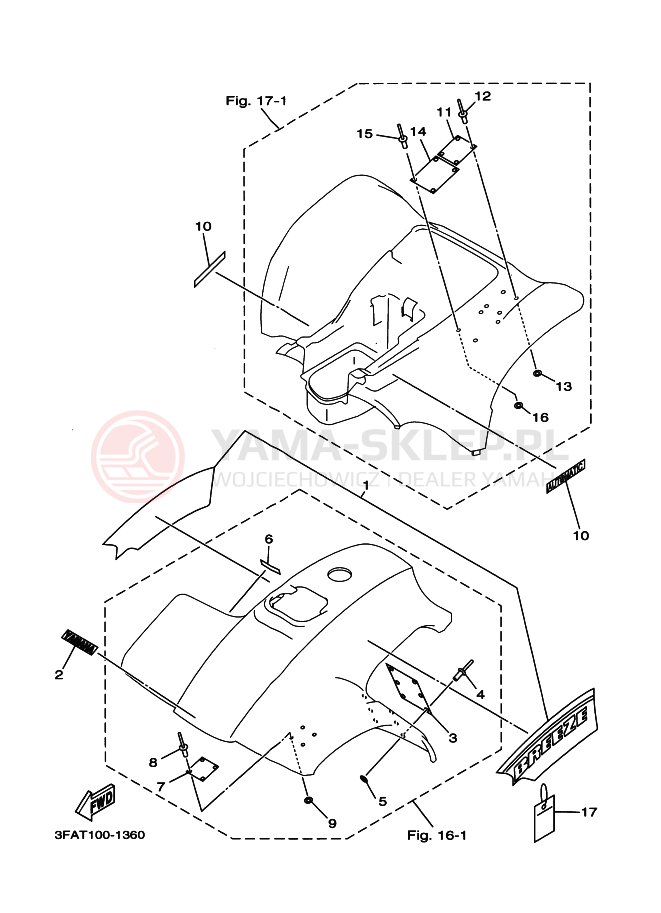Schemat "naklejki" do Yamaha BREEZE