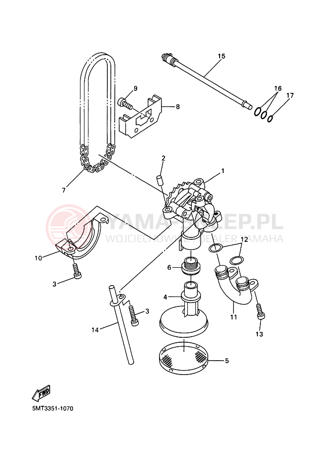 Schemat "Pompa olejowa" do Yamaha YZF-R6