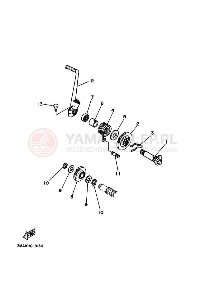 Schemat "rozrusznik" do Yamaha TZR250SP