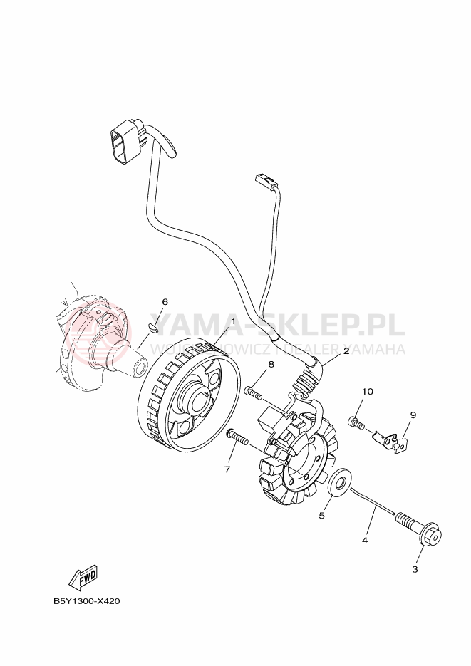 Schemat "prądnica" do Yamaha MT-10