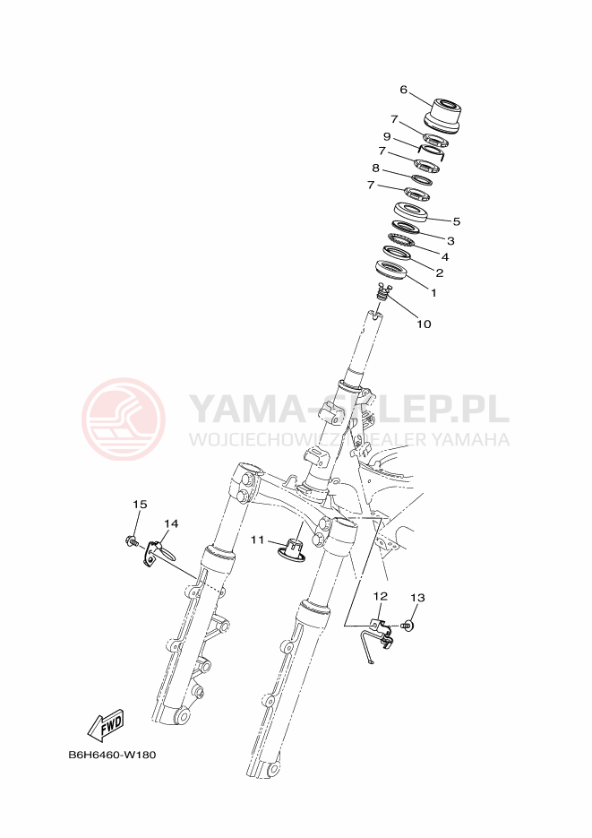 Schemat "Półki zawieszenia" do Yamaha NMAX 125
