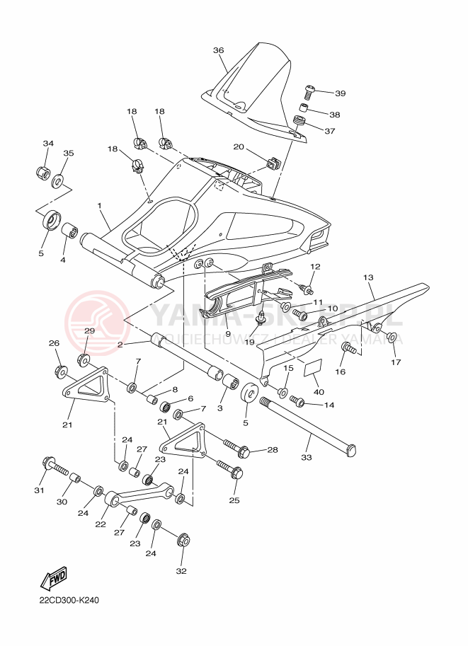 Schemat "wahacz" do Yamaha FZ1-SA