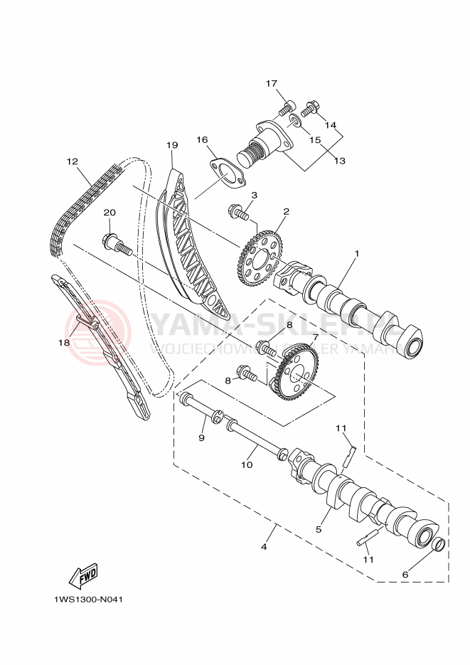Schemat "Wałek rozrządu" do Yamaha MT-07