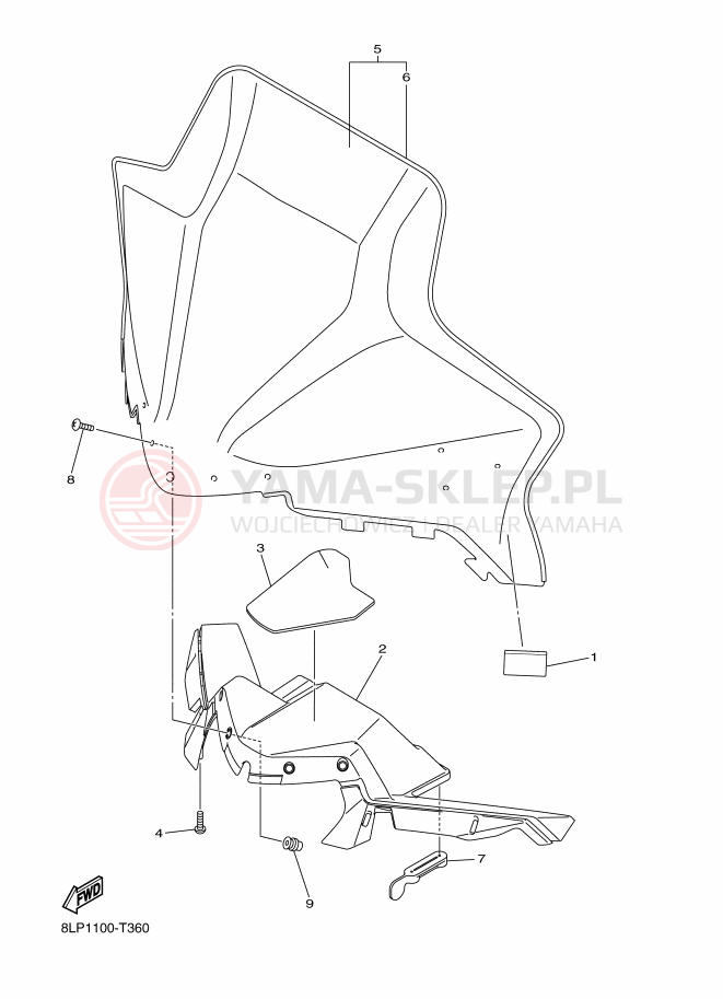 Schemat "Szyba" do Yamaha VK PROFESSIONAL II EPS
