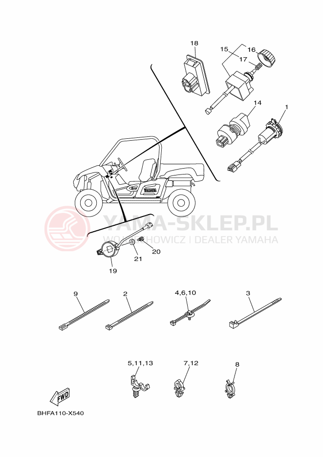 Schemat "układ elektryczny" do Yamaha VIKING EPS