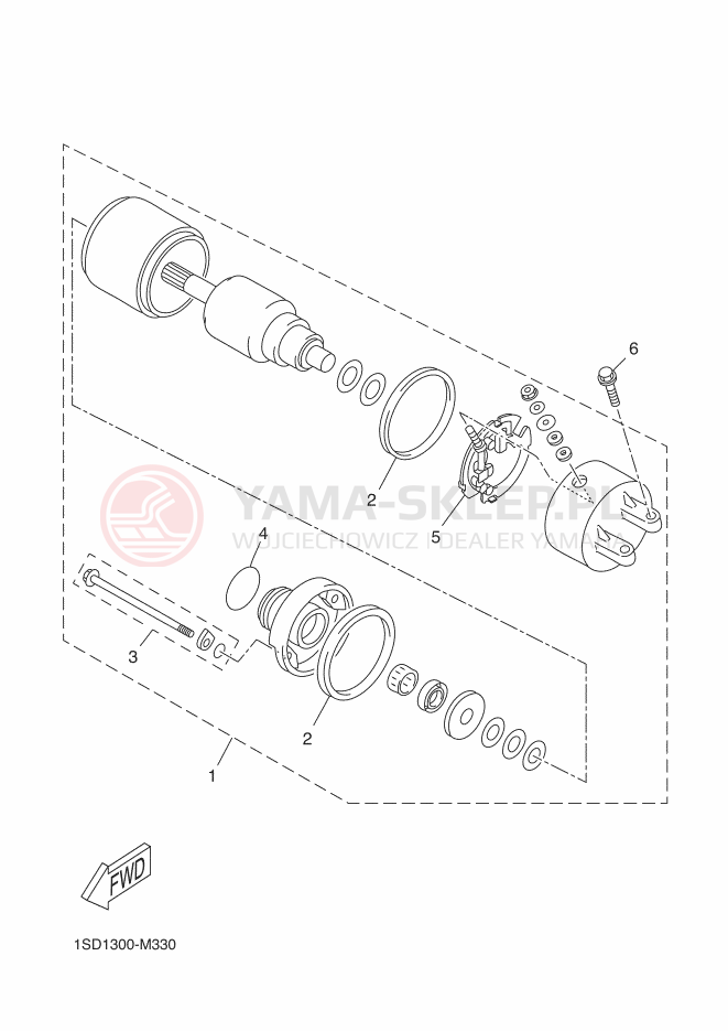 Schemat "rozrusznik" do Yamaha XMAX 400 ABS