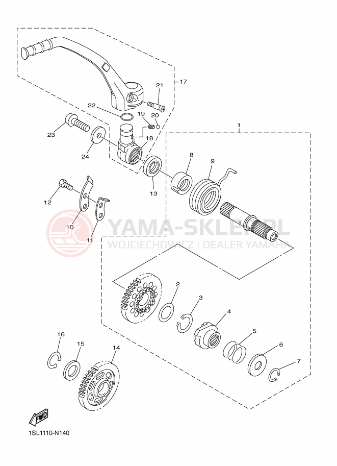 Schemat "rozrusznik" do Yamaha YZ450F