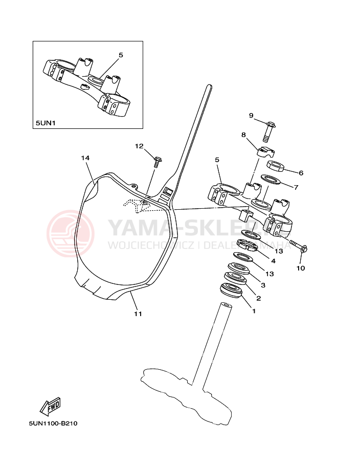 Schemat "Półki zawieszenia" do Yamaha YZ125