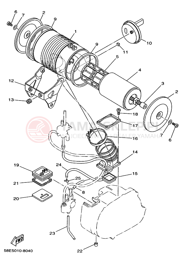 Schemat "Wtrysk paliwa" do Yamaha YB-1