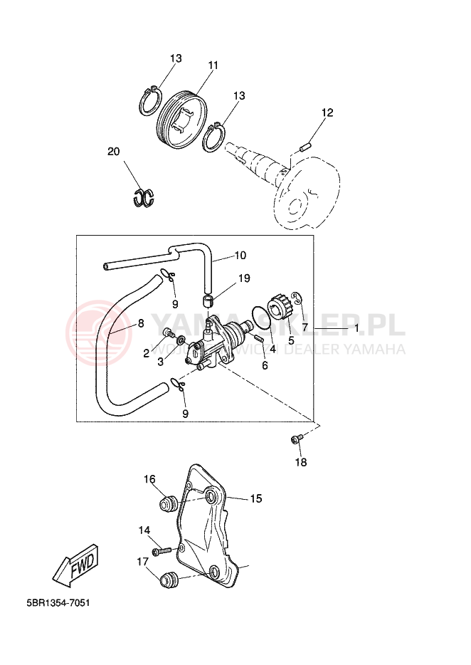 Schemat "Pompa olejowa" do Yamaha NITRO