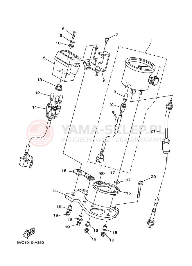 Schemat "licznik" do Yamaha TW225E