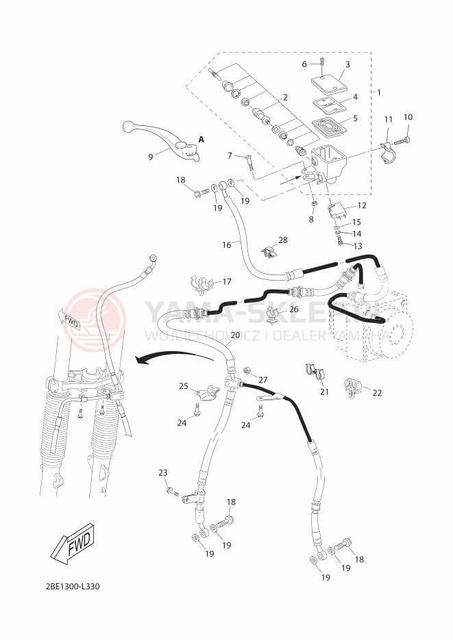 Schemat "Pompa hamulcowa przednia" do Yamaha XT660Z ABS