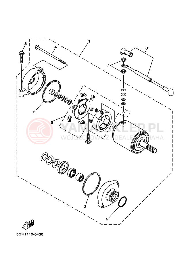 Schemat "rozrusznik" do Yamaha YFM400FWA
