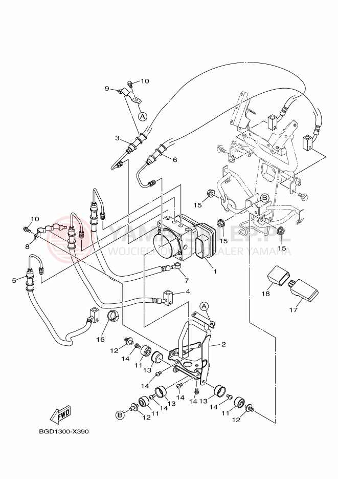 Schemat "układ elektryczny" do Yamaha TRICITY 155