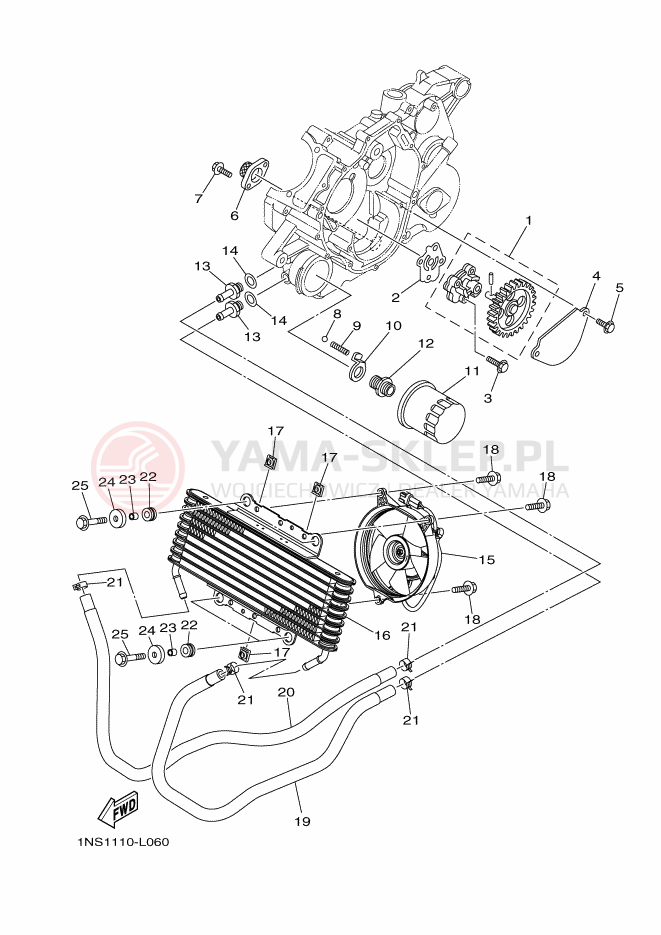 Schemat "Pompa olejowa" do Yamaha GRIZZLY 350 4WD