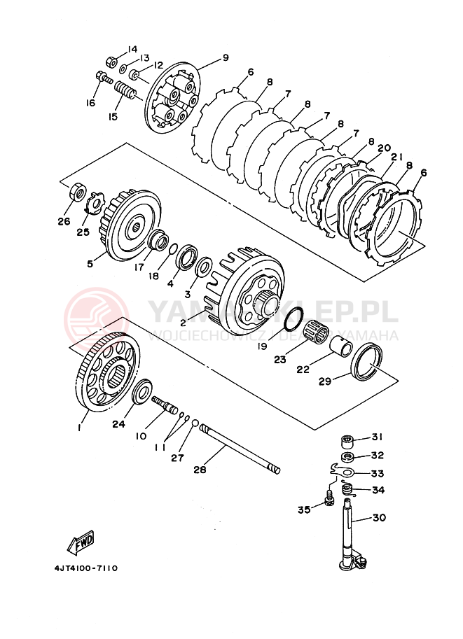 Schemat "sprzęgło" do Yamaha TZ125
