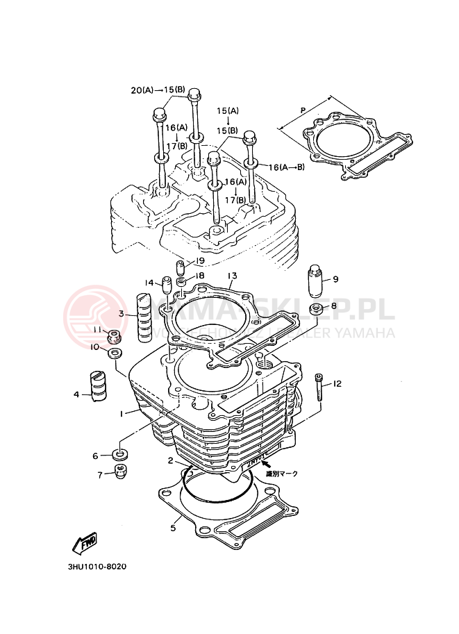 Schemat "cylinder" do Yamaha SRX400